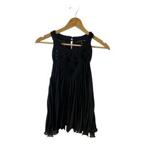 Endless Rose Women’s Crochet Flowy Tank Top Black Size Small NWOT